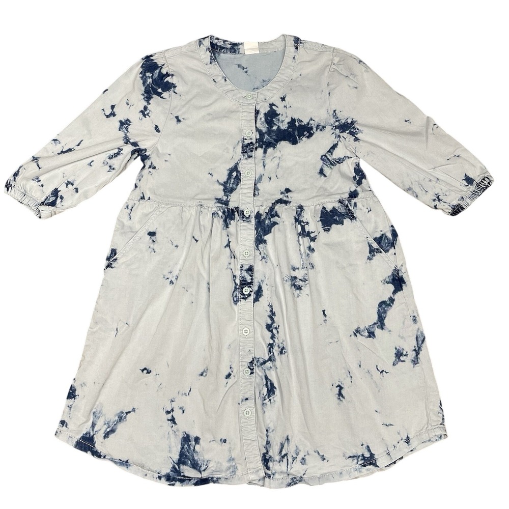Evsie Tie Dye‎ Button Front Babydoll Dress girls Medium artsy school boho hippie